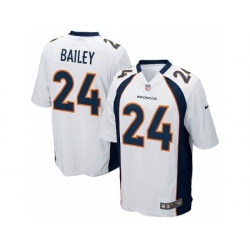 Nike Denver Broncos 24 Champ Bailey White Game NFL Jersey