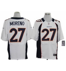 Nike Denver Broncos 27 Knowshon Moreno White Elite NFL Jersey