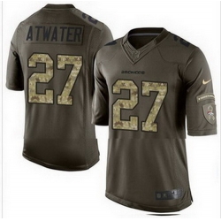 Nike Denver Broncos #27 Steve Atwater Green Mens Stitched NFL Limited Salute To Service Jersey