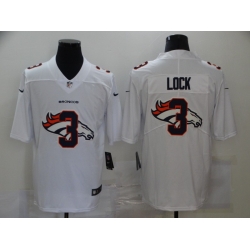 Nike Denver Broncos 3 Drew Lock White Shadow Logo Limited Jersey