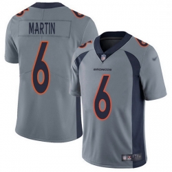 Nike Denver Broncos 6 Sam Martin Gray Men Stitched NFL Limited Inverted Legend Jersey