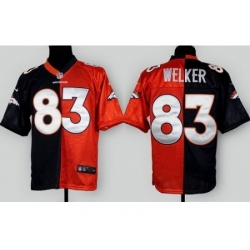 Nike Denver Broncos 83 Wes Welker Orange-Blue Elite Split NFL Jersey