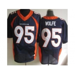 Nike Denver Broncos 95 Derek Wolfe Blue Elite NFL Jersey