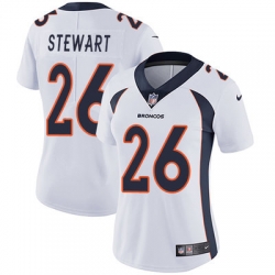 Nike Broncos #26 Darian Stewart White Womens Stitched NFL Vapor Untouchable Limited Jersey