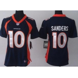 Women Nike Denver Broncos 10 Emmanuel Sanders Blue NFL Jerseys