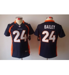 Women Nike Denver Broncos 24# Bailey Blue Color[NIKE LIMITED Jersey]