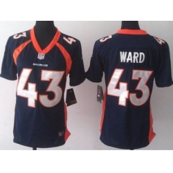 Women Nike Denver Broncos #43 T.J. Ward Blue NFL Jerseys