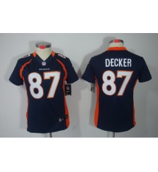 Women Nike Denver Broncos 87 Decker Blue Color[NIKE LIMITED Jersey]