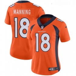 Womens Nike Denver Broncos 18 Peyton Manning Elite Orange Team Color NFL Jersey