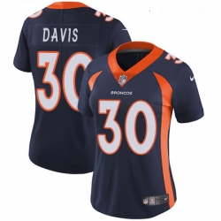 Womens Nike Denver Broncos 30 Terrell Davis Elite Navy Blue Alternate NFL Jersey