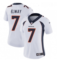 Womens Nike Denver Broncos 7 John Elway Elite White NFL Jersey