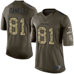 Nike Broncos #81 Owen Daniels Green Youth Stitched NFL Limited Salute to Service Jersey