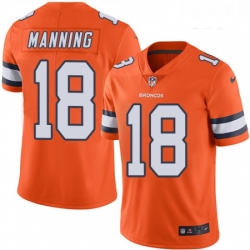 Youth Nike Denver Broncos 18 Peyton Manning Limited Orange Rush Vapor Untouchable NFL Jersey