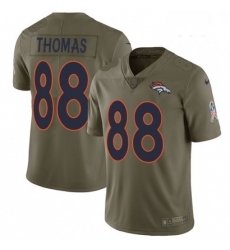 Youth Nike Denver Broncos 88 Demaryius Thomas Limited Olive 2017 Salute to Service NFL Jersey