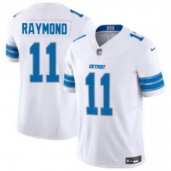 Men Detroit Lions 11 Kalif Raymond White 2024 F U S E Vapor Limited Stitched Jersey