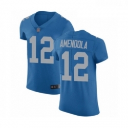 Men Detroit Lions 12 Danny Amendola Blue Alternate Vapor Untouchable Elite Player Football Jersey