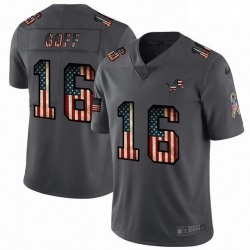 Men Detroit Lions 16 Jared Goff 2018 Salute To Service Retro USA Flag Limited NFL Jersey