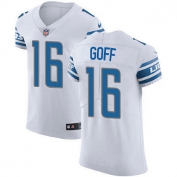 Men Detroit Lions 16 Jared Goff White Men Stitched NFL New Elite Jersey