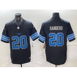 Men Detroit Lions 20 Barry Sanders Black 2024 F U S E  2nd Alternate Vapor Limited Stitched Jersey