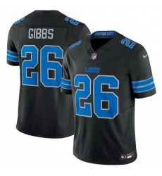 Men Detroit Lions 26 Jahmyr Gibbs Black 2024 F U S E  2nd Alternate Vapor Limited Stitched Jersey