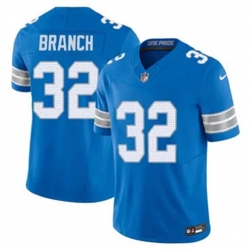 Men Detroit Lions 32 Brian Branch Blue 2023 F U S E Vapor Untouchable Limited Stitched Jersey