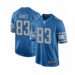 Men Detroit Lions 83 Jesse James Game Blue Team Color Football Jersey