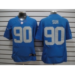 Nike Detroit Lions 90 Ndamukong Suh Blue Elite Alternate NFL Jersey