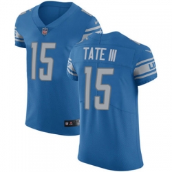 Nike Lions #15 Golden Tate III Blue Team Color Mens Stitched NFL Vapor Untouchable Elite Jersey