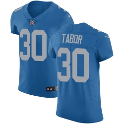 Nike Lions #30 Teez Tabor Blue Throwback Mens Stitched NFL Vapor Untouchable Elite Jersey