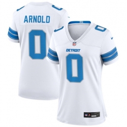 Women Detroit Lions 0 Terrion Arnold White 2024 Stitched Jersey