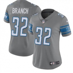 Women Detroit Lions 32 Brian Branch Gray 2023 F U S E Vapor Untouchable Limited Stitched Jersey