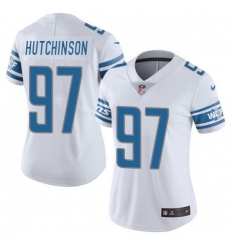 Women Detroit Lions 97 Aidan Hutchinson White Vapor Limited Stitched Football Jersey 28Run Smaller 2