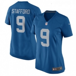 Womens Nike Detroit Lions 9 Matthew Stafford Game Blue Alternate NFL Jersey