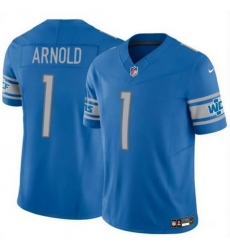 Youth Detroit Lions 1 Terrion Arnold Blue 2024 Draft F U S E  Vapor Untouchable Limited Stitched Jersey