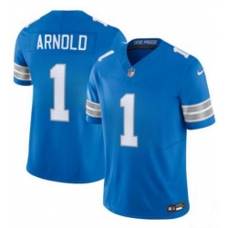 Youth Detroit Lions 1 Terrion Arnold New Blue 2024 Draft F U S E  Vapor Limited Stitched Jersey