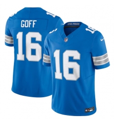 Youth Detroit Lions 16 Jared Goff Blue 2024 F U S E  Vapor Limited Stitched Jersey