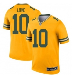 Men Green Bay Packers 10 Jordan Love Rush Stitched Football Jersey