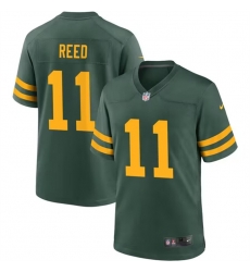 Men Green Bay Packers 11 Jayden Reed Green Stitched Game Jersey