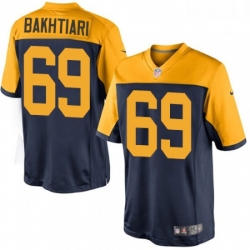 Men Nike Green Bay Packers 69 David Bakhtiari Limited Navy Blue Alternate NFL Jersey