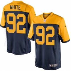 Men Nike Green Bay Packers 92 Reggie White Limited Navy Blue Alternate NFL Jersey