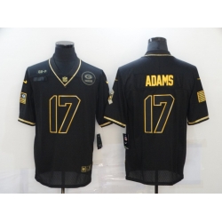 Nike Green Bay Green Bay Packers 17 Davante Adams Black Gold 2020 Salute To Service Limited Jersey