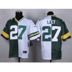 Nike Green Bay Packers 27 Eddie Lacy green-white Elite Split NFL Jersey