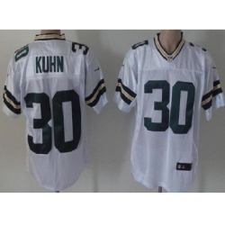 Nike Green Bay Packers 30 John Kuhn White Elite NFL Jersey