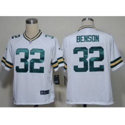 Nike Green Bay Packers 32 Cedric Benson White Game NFL Jersey