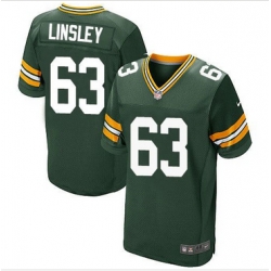 Nike Green Bay Packers #63 Corey Linsley Green Team Color Mens Stitched NFL Elite Jersey