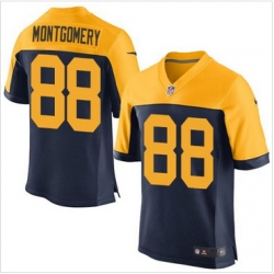 Nike Green Bay Packers #88 Ty Montgomery Navy Blue Alternate Mens Stitched NFL New Elite Jersey