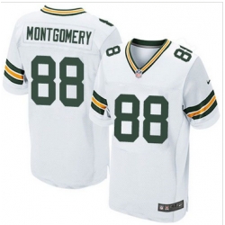 Nike Green Bay Packers #88 Ty Montgomery White Mens Stitched NFL Elite Jersey