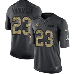 Nike Packers #23 Damarious Randall Black Mens Stitched NFL Limited 2016 Salute To Service Jersey