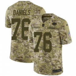 Nike Packers #76 Mike Daniels Camo Mens Stitched NFL Limited 2018 Salute To Service Jersey