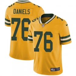 Nike Packers #76 Mike Daniels Yellow Mens Stitched NFL Limited Rush Jersey